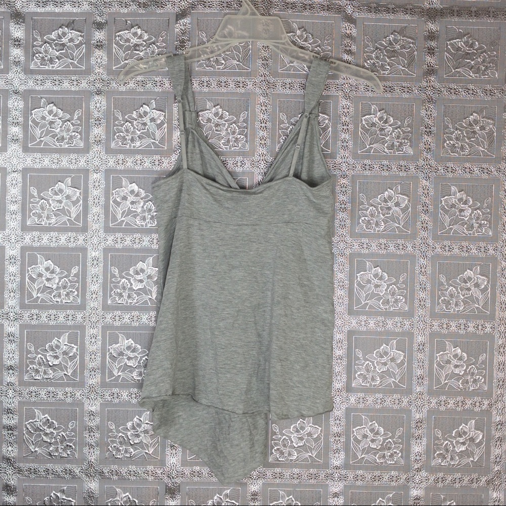 Express Design Studio Gray Twisted Front Tank Top - image 5